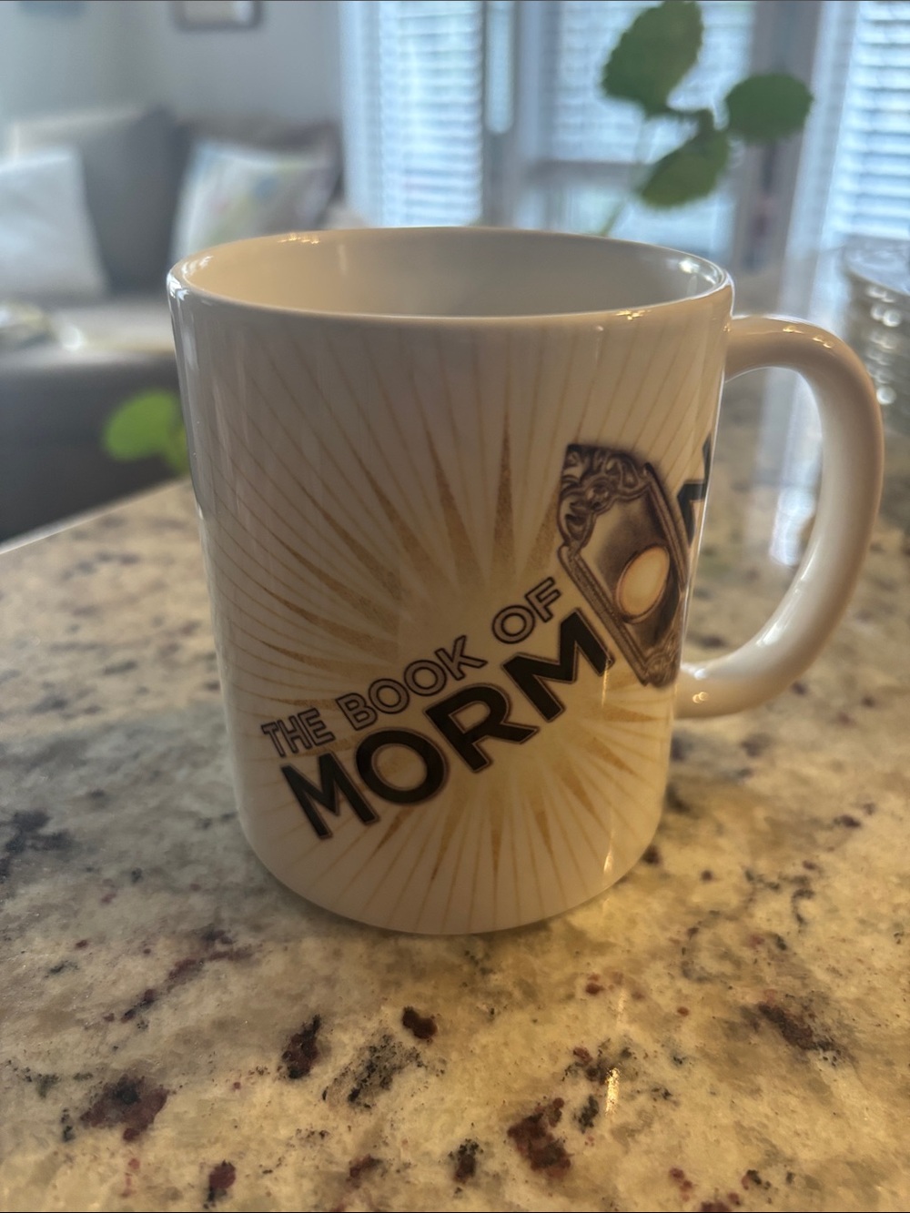 The Book of Mormon Ceramic Coffee Mug - White and Gold